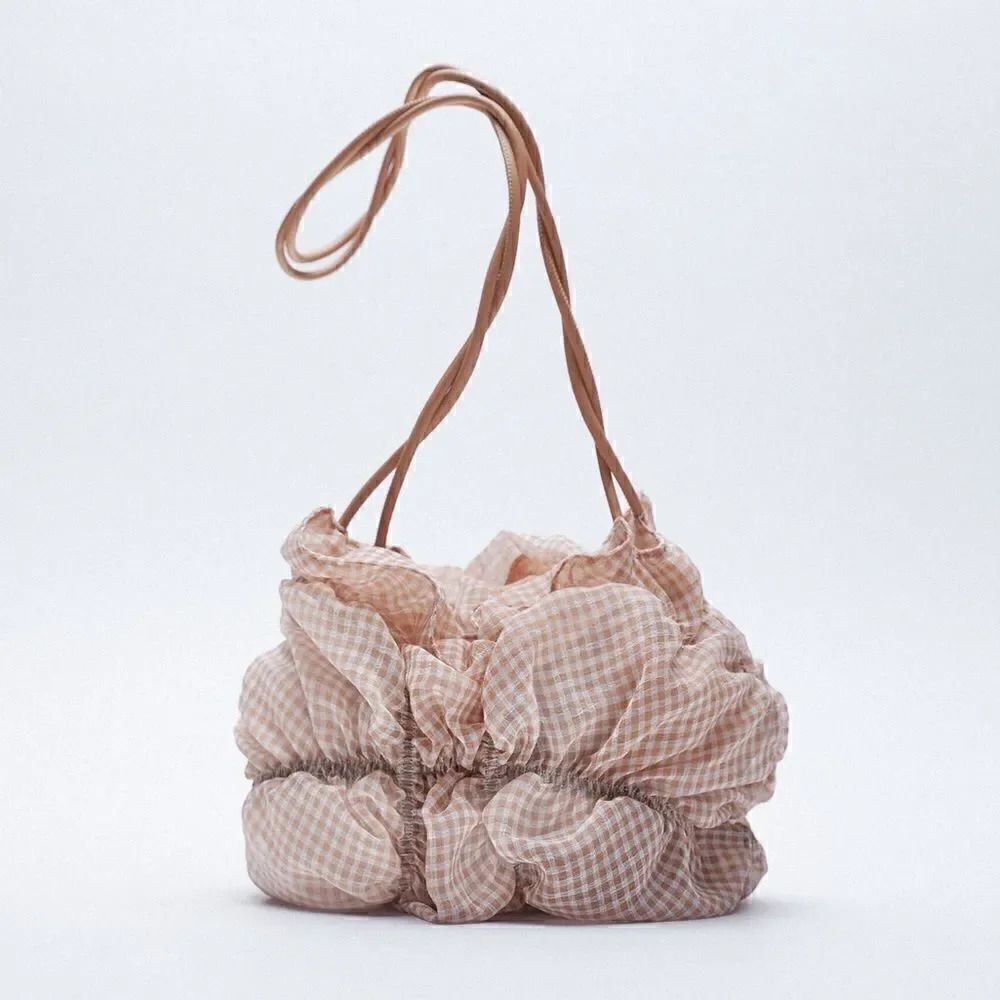 ZARA GINGHAM ORGANZA BAG